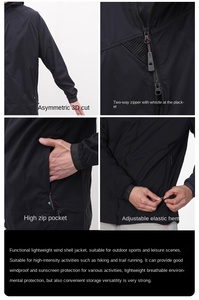 Giacca Versione Montagna Nordica Leggera Morbida con Cappuccio e Cerniera Streetwear Unisex per Esterno Protezione Solare - Product Image 3