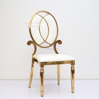 Ensemble de meubles chromés pour hôtels, salle à manger en or, tables et chaises de mariage de luxe pour fêtes VIP, vente en gros en usine
