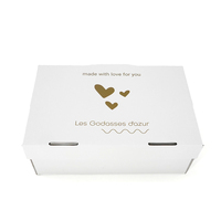 Caja de Regalo para Zapatos de Cartón Rígido Blanco Ecológico de Alta Calidad Personalizada, Impresión Personalizada en Cartón
