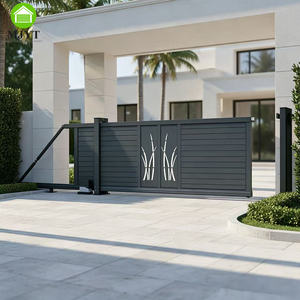 Portes coulissantes motorisées pour l'industrie et la maison, avec cellule photoélectrique de sécurité, nouveaux modèles de portails, portails en aluminium électriques en bronze, portails à bras articulés - Product Image 1