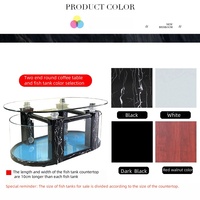 Table Basse en Verre Écologique Ultra Blanc pour Salon, Style Canapé, avec Aquarium Intégré pour Tortues – Vente en Gros