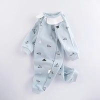 Nouveau Style 100% Coton Barboteuse Mois Complet Belle Carton Motif Conception Nouveau-Né Bébé Vêtements Cadeau Ensemble