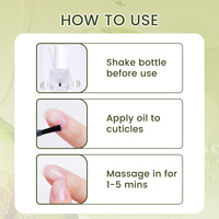 Huile pour cuticules personnalisée avec logo, 15 ml, verte, aux fleurs séchées naturelles, anti-gerçures, réparatrice, hydratante, enrichie en vitamine E, parfumée, en flacon.