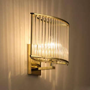 Hot Sale Bedroom Decoration Gold Sconces Background Living Room Led Glass Shade Wall Lamp for Bedside - Product Image 3