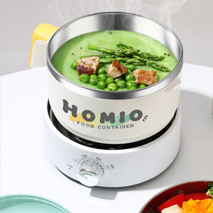 Homio <b>Food</b> <b>Container</b> 304 <b>Stainless</b> <b>Steel</b> Round Lunch Box With Lid And Handle Sealed Meal Box For Students And Office Use - Product Image 1