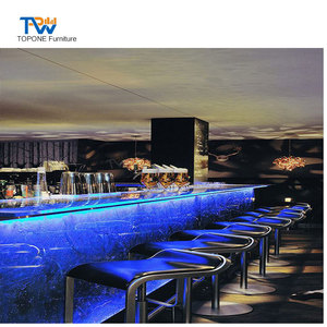 Modern Custom LED Acrylic Bar <strong>Counter</strong> Design for Nightclubs - Product Image 5