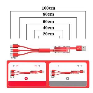 Promotional Gift Custom Logo Universal <b>3</b> in 1 Retractable Charging Wholesale Multi Phone Charger Flexible Data <b>Cable</b> - Product Image 5