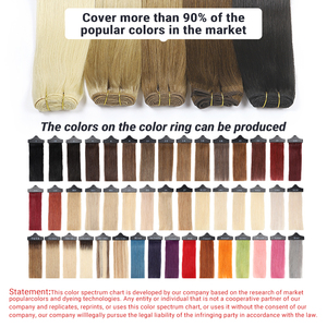 Extensions de cheveux à double trame, 24 pouces, Remy, 100% cheveux humains, extensions Genius Weft, lisses, trame nouée à <span class=keywords><strong>la</strong></span> <span class=keywords><strong>main</strong></span> - Product Image 3