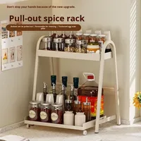 Étagère de cuisine multifonctionnelle en acier métallique écologique, support de rangement pour épices, supports de rangement pour assaisonnements