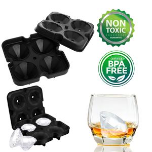 Moule à glaçons sphériques mini diamant de 2,5 pouces sans BPA, écologique, en silicone de 6 cm, compatible lave-vaisselle pour aliments et boissons - Product Image 2