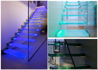 Verre de sécurité trempé et laminé triple épaisseur 12,76 mm 16,76 mm pour escaliers en verre