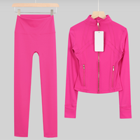 Ensemble de veste de sport pour femme, coupe ajustée, respirant, coupe-vent, séchage rapide, grande taille, collection Hiver 2026, idéal pour la course, la gym et le yoga