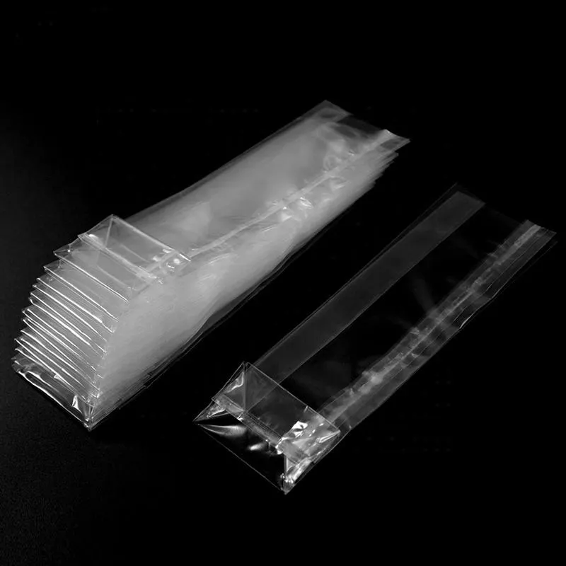 Emballage Offre Spéciale Alimentaire Pain Bonbons Cookie Long Bopp Sacs Fond Carré Transparent Cellophane Sac Côté Gousset Opp En Plastique Poly Sac