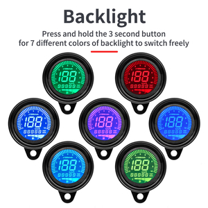 थोक गर्म बिक्री 7 रंग वापस स्पीडोमीटर एलसीडी ओडोमीटर ईंधन गेज के लिए Rpm मीटर डिजिटल टैकोमीटर मोटरसाइकिल - Product Image 4