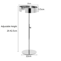 Support de Présentation de Colliers et Manchettes en Acier Inoxydable Doré/Argenté à Hauteur Réglable, Moderne et Facile à Assembler pour la Construction