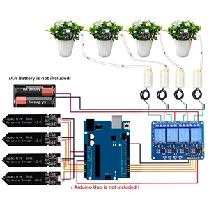 <strong>4</strong>-way automatic watering DIY kit with motherboard R3 <strong>4</strong>-way <strong>relay</strong> automatic watering garden flowers four-way - Product Image 3