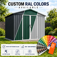 Kits de garage de rangement extérieur modernes et écologiques 6x5 DIY, abris de jardin faciles à assembler, imperméables et durables en alliage d'aluminium