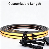 Bandes LED encastrées entièrement noires étanches IP67 DC24V pour matériaux en silicone, garantie 5 ans, CRI 90, acoustique