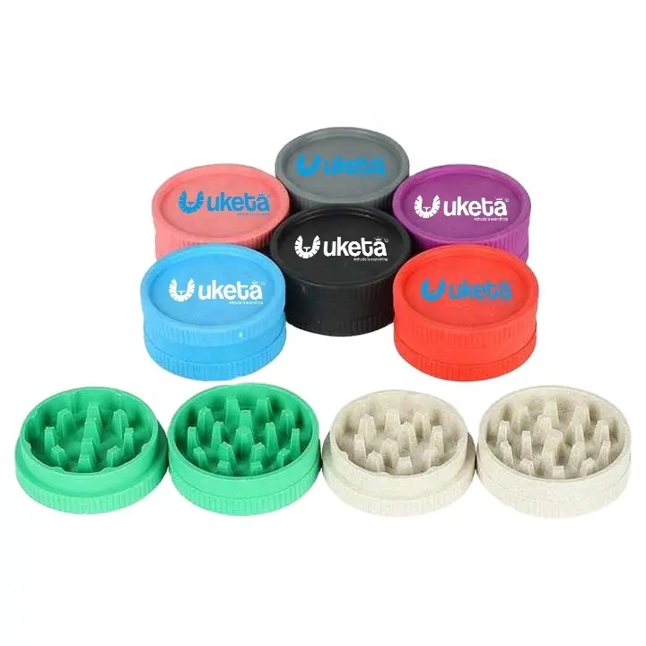 UKETA custom logo grinder Smoking Accessories 54mm Eco Friendly Bio Degradable Grinder Biodegradable Plastic herb grinder