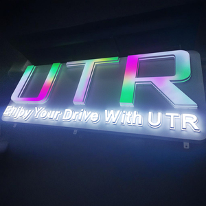 Tùy chỉnh RGB đầy màu sắc thay đổi 3D chữ ký kinh doanh văn phòng xây dựng Logo <span class=keywords><strong>LED</strong></span> quảng cáo dấu hiệu ngoài trời Acrylic cho cửa hàng sử dụng - Product Image 4