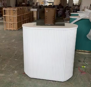 Nuevo Mostrador de Recepción Moderno de Madera Personalizado, Superventas, para Salón de Belleza y Hotel, Mesa de Recepción Pequeña para Salón de Uñas - Product Image 6