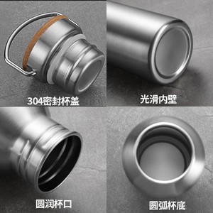 Stainless Steel Insulated Water Bottle 304 Vacuum Outdoor Sports Bottle Large Capacity With Handle Portable <b>Thermos</b> - Product Image 4