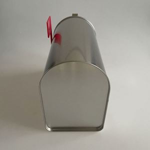 กล่องเก็บของตกแต่งคริสต์มาส กล่องของขวัญเด็ก กล่องจดหมายโลหะขนาดเล็ก DIY พร้อมธงสีแดง - Product Image 3