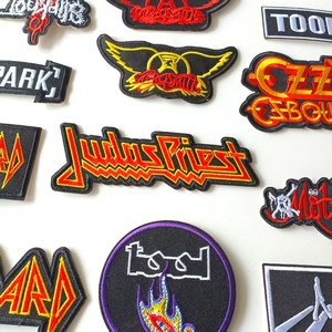 رقع قماشية مطرزة مقاومة للماء بشعار مخصص للملابس، بتصميم فرق الروك والهيب هوب، باللونين الأحمر والأسود، رائجة البيع - Product Image 2