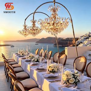 SMOOTH High Quality Wedding Decoration Tall Centerpiece Light Chandelier Aluminum Metal Frame Stand For Wedding light - Product Image 1