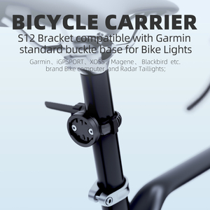 CYCLAMI S12自行车托架支架塑料底座自行车灯适合任何形状的车把与Garmin标准扣环兼容 - Product Image 4