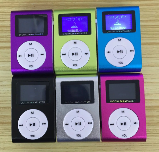 Aluminum Alloy Mini FM Clip MP3 Player with Voice Recorder TF Card Slot Screen