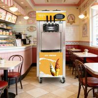 Machine à glace molle et gelato Moseener à usage commercial, vente en gros, pour fruits, lait, eau, farine, noix