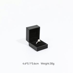 Custom <b>Black</b> Rigid Cardboard Sliding Drawer Jewelry <b>Box</b> Personalized Logo Simple Paper Gift Packaging <b>Box</b> for Ring - Product Image 2