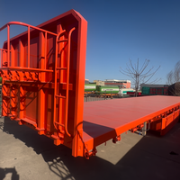 Semi-remorque plateau 2 à 4 essieux, 40 à 80 tonnes, pour le transport de conteneurs 20/40 pieds, de marchandises en vrac et de bobines d'acier, avec tête de lit avant optionnelle