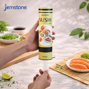 Tube en papier personnalisé pour sushis, design recyclable, emballage cylindrique en carton kraft de qualité alimentaire, boîte pour poudre de protéines, conteneur en tube de papier - Product Image 3
