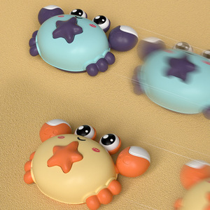 <b>Press</b> Crab Toy For Toddlers 0-3 Years Light Up Gliding Animal Shape Plastic Push Pull Toy Unisex - Product Image 2