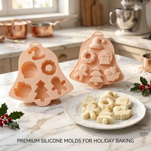 Moule à gâteau de Noël en silicone, moule de cuisson de qualité alimentaire à 6 cavités pour les fêtes de Noël, chocolat et desserts DIY - Product Image 4