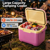 Glacière de voyage rigide isotherme avec couvercle verrouillable, portable pour boissons froides et repas, camping en extérieur, OEM