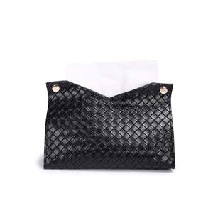 Boîte à mouchoirs en cuir de qualité supérieure, design matelassé blanc, autoportante, imperméable, multi-usage pour salon et salle de bain - Product Image 3