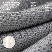 Chaussettes d'été décontractées et professionnelles pour hommes en soie de mûrier, fines, sans couture, mi-mollet, respirantes, en maille, à séchage rapide et anti-odeur