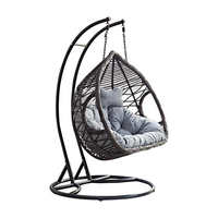 Chaise suspendue en métal en forme d'œuf pour extérieur, balançoire de patio suspendue – Offre spéciale