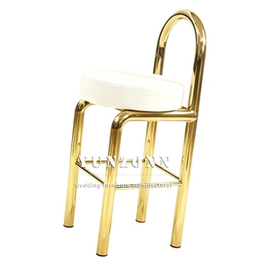 Muebles de Bar de Diseño Único, <span class=keywords><strong>Taburetes</strong></span> de Bar <span class=keywords><strong>y</strong></span> Mesa Alta de Acero Inoxidable Dorado - Product Image 5