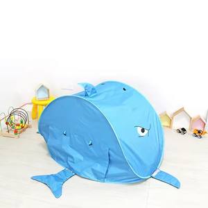 Abri soleil fermeture éclair <span class=keywords><strong>porte</strong></span> requin plage ombre Pop Up bébé tente été plage tente pour enfant - Product Image 3
