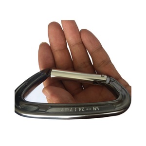 Mosquetón de Resorte Abierto Recto de Sección Corta, Aluminio 7075, 22KN, Tipo D, Accesorio para Escalada y Aparejos - Product Image 5