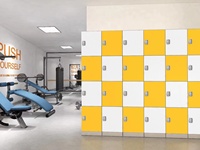 EasyLocker Armoire de rangement pour cartable Smart ABS Locker avec serrure à clé et connexion électrique de sécurité étanche pour le bureau