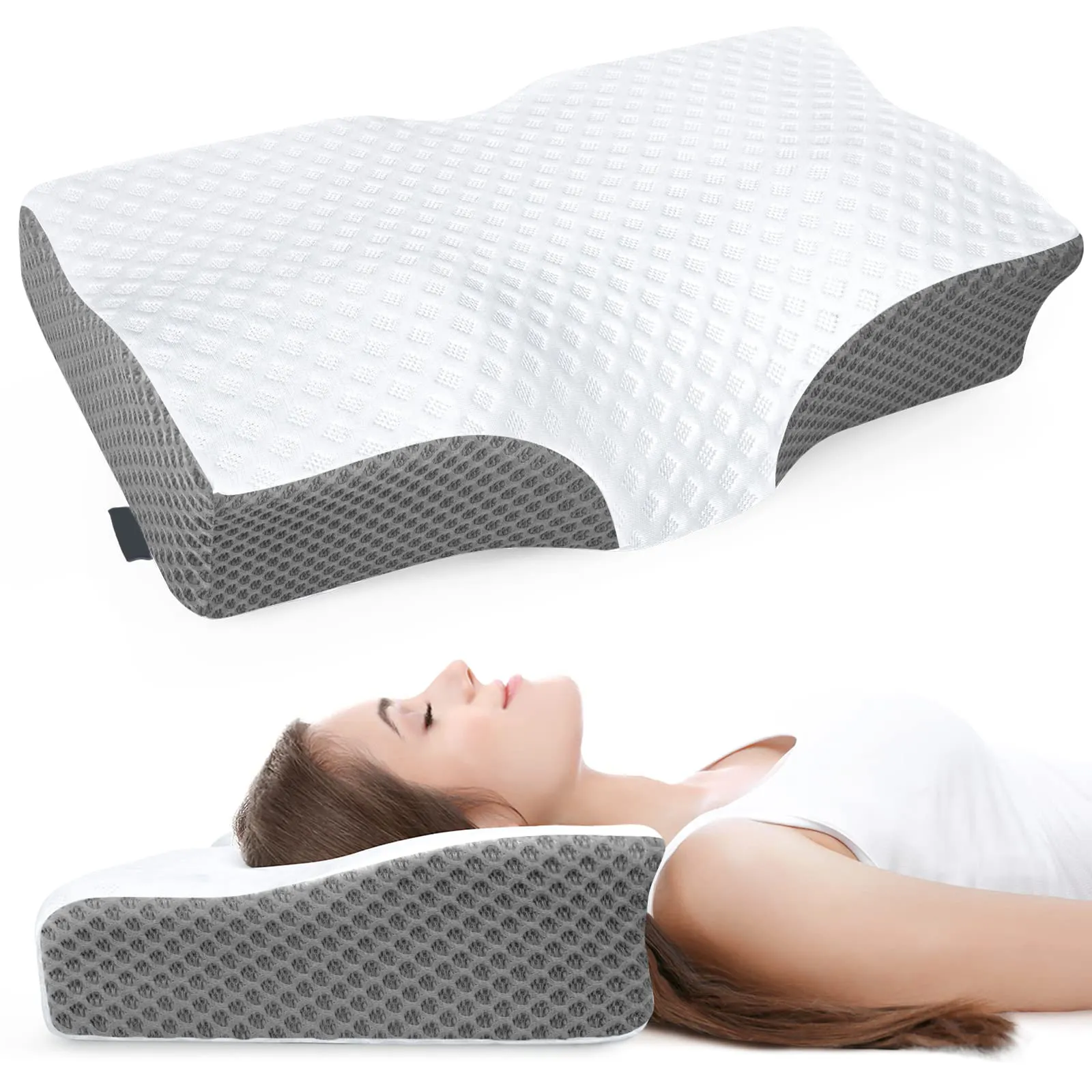 Custom Wholesale Polyester Nylon Gel Hotel Orthopedic Cooling Memory Foam Pillow