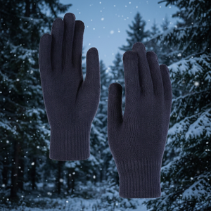 Gants d'hiver pour hommes et femmes, à doigts entiers, antidérapants, en gel de silicone, avec poignets élastiques, thermiques, doux, en acrylique jacquard, pour le sport, le cyclisme, le ski - Product Image 2