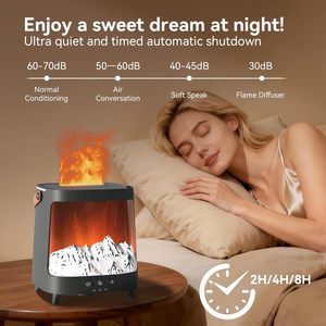 Lámpara de Aroma con Forma de Llama Creativa, Luz Ambiental LED, Decoración de Escritorio, Regalo, Humidificador - Product Image 5