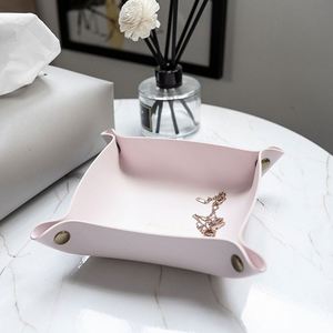 High Quality Personalized Desktop Jewelry Storage Tray Organizer <b>Box</b> Dice <b>Rolling</b> Tray Foldable Leather Valet Tray - Product Image 4
