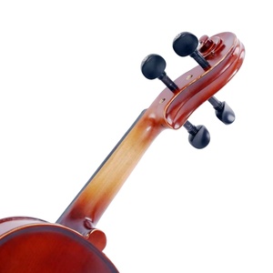 Violín de Alta Calidad con Tapa, Fondo y Lados de Abeto Sólido en Color Ébano Brillante - Product Image 6